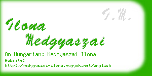 ilona medgyaszai business card